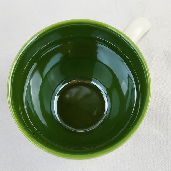 ☕️Starbucks 2005 White & Green Pearlescent Demitasse 4oz Espresso Mug - Picture 8 of 10
